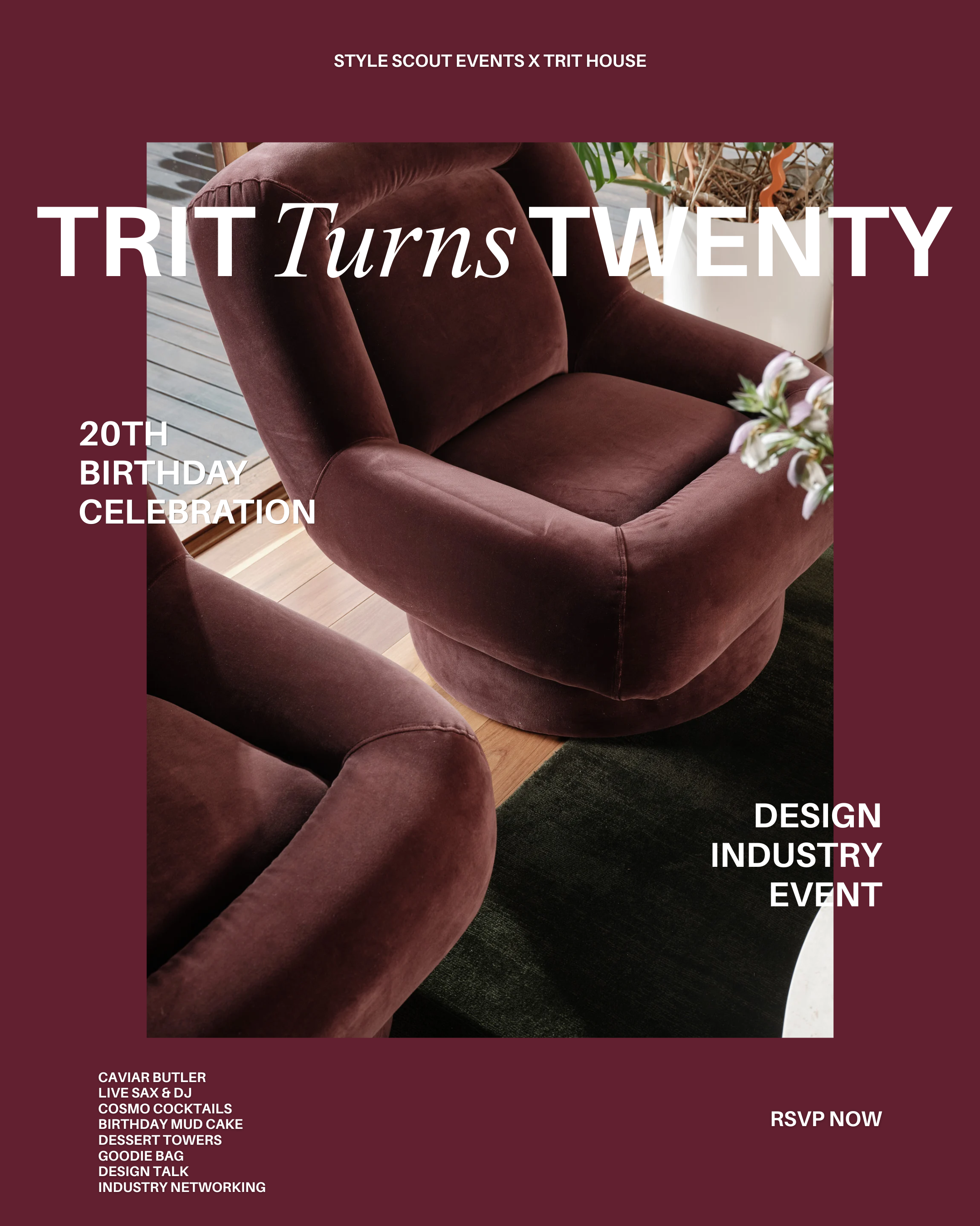 Trit Turns Twenty Event Invitation Graphic - 05/08/26 5:30pm