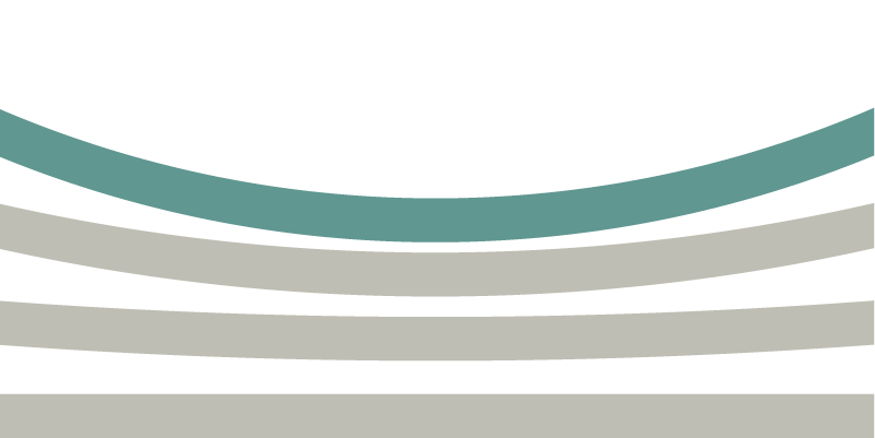Abstract design with curved lines in teal, gray, and black.