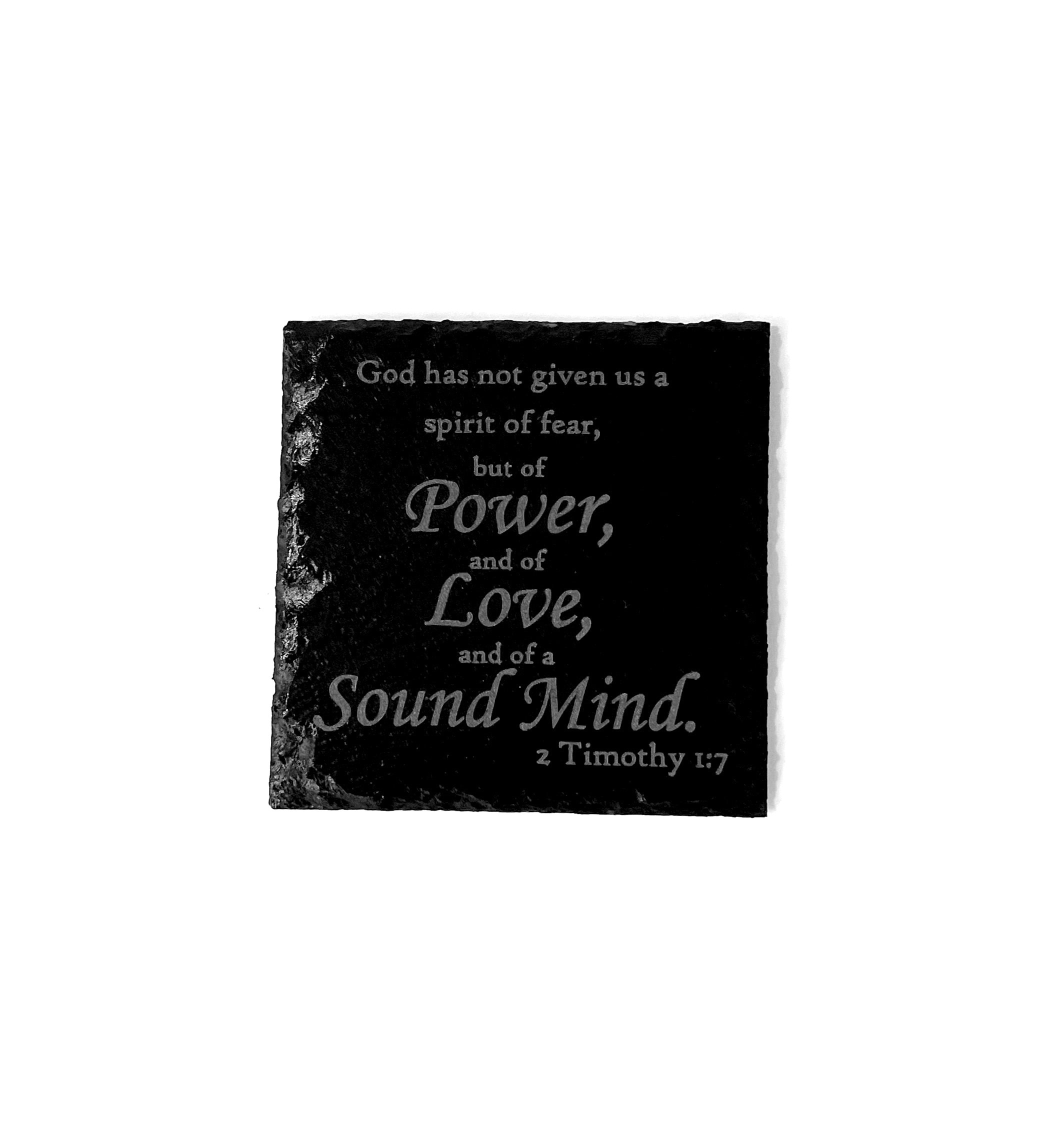 4" Faith Slate Coasters