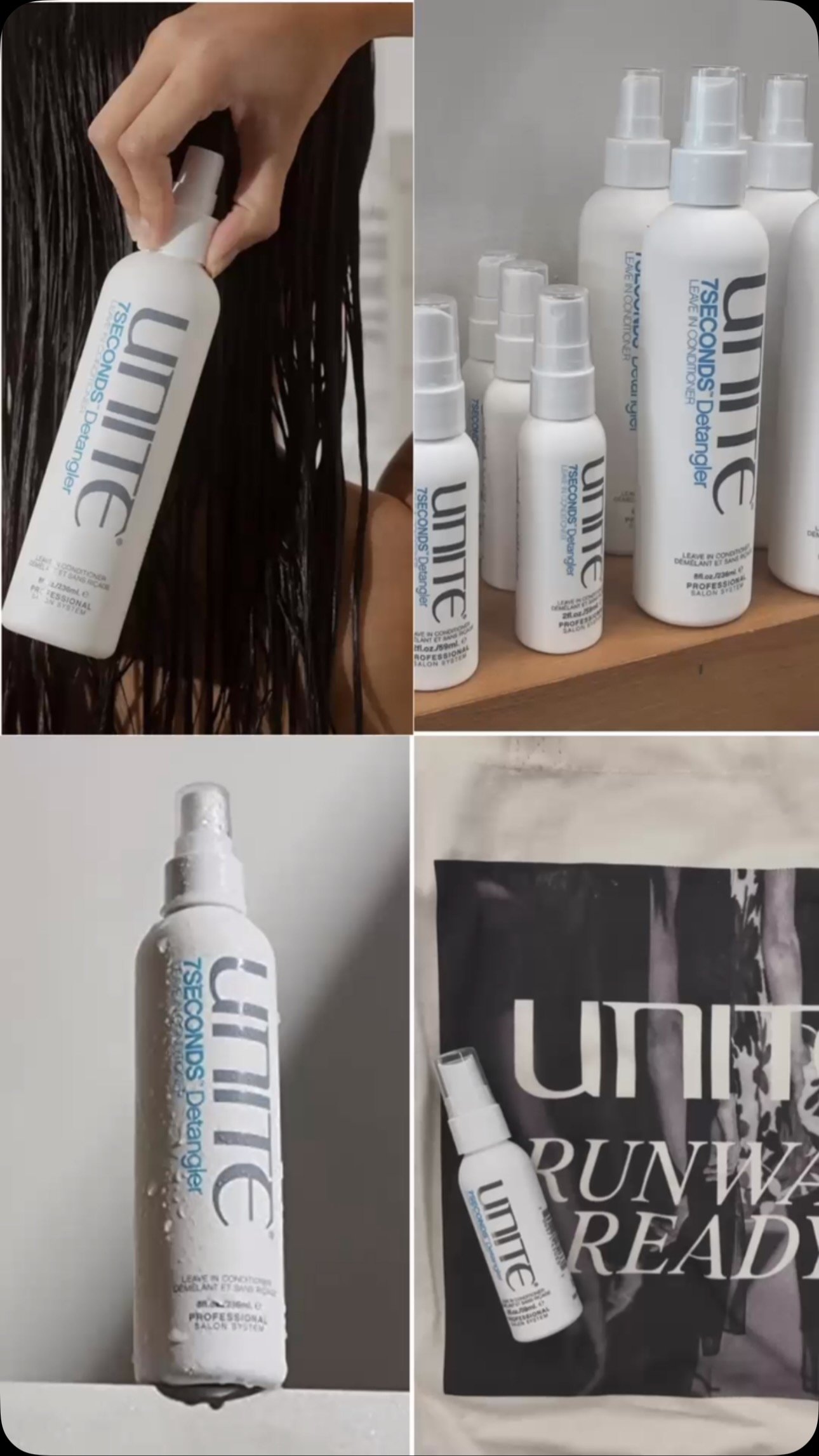 S P R I N G is here 🌷 Stop in for this amazing deal this month! Buy a FULLSIZE Unite 7 Seconds Detangler, receive a FREE travel size detangler with purchase!
The product that does it all 🙌
• Instantly detangles
• repairs & strength