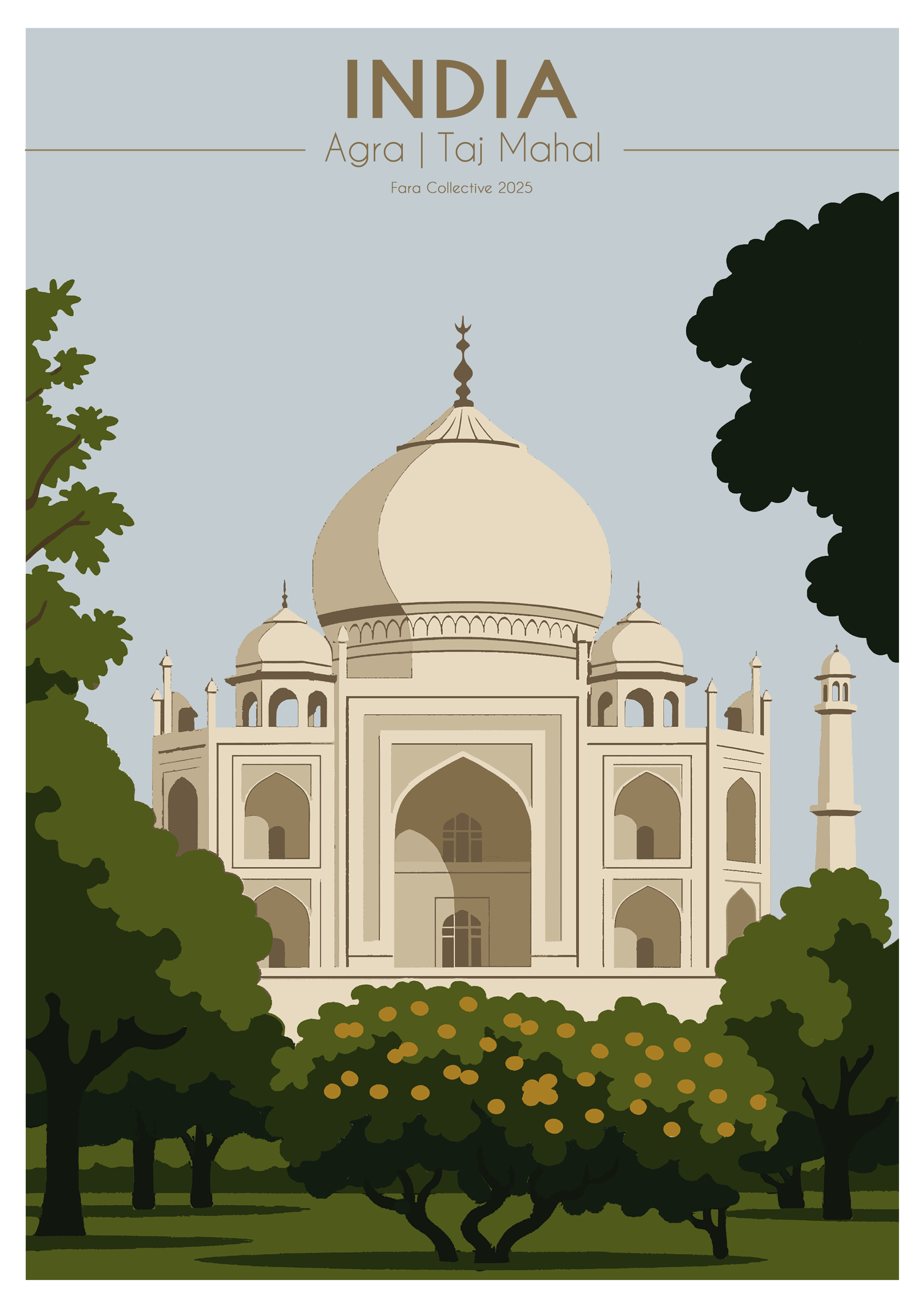 India | Taj Mahal | A4 Print