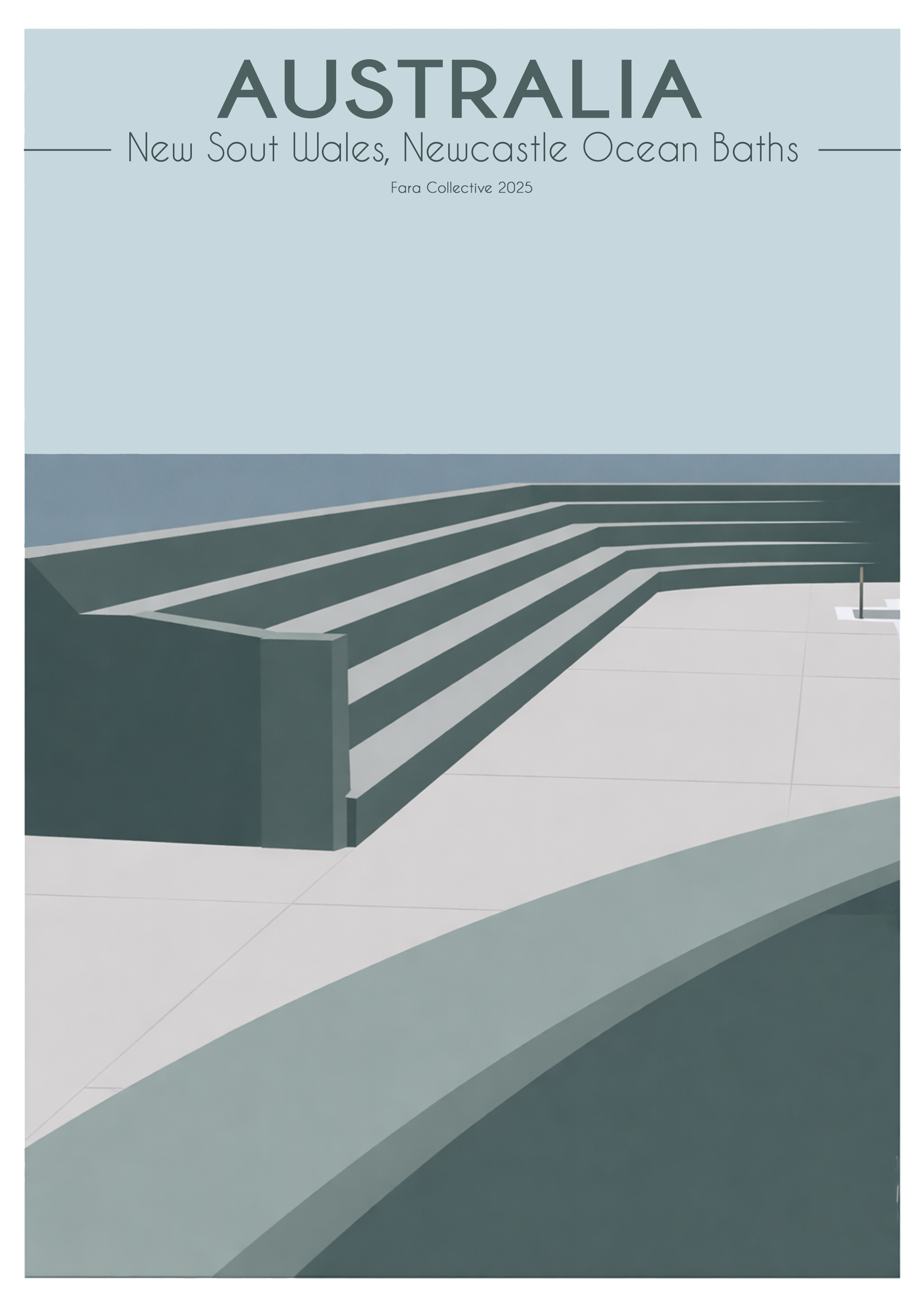 Australia | Newcastle Ocean Baths | A4 Print