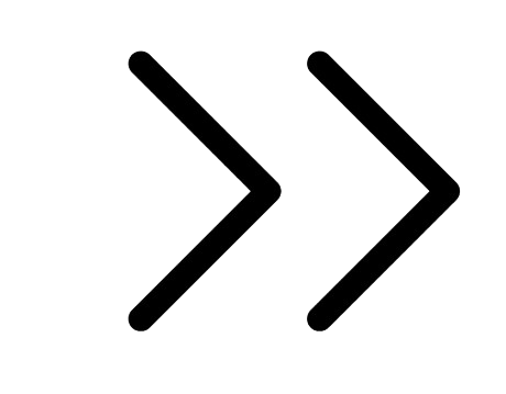 Two white right-pointing arrows on a black background.