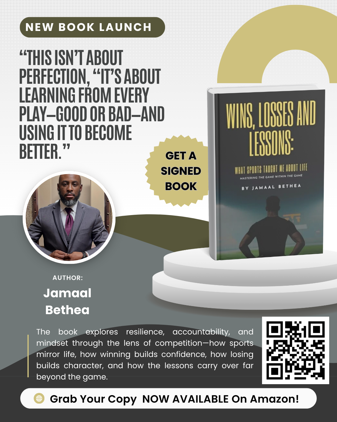 Wins, Losses and Lessons: Jamaal Bethea Releases New Book on Resilience, Leadership, and Life Lessons from Sports