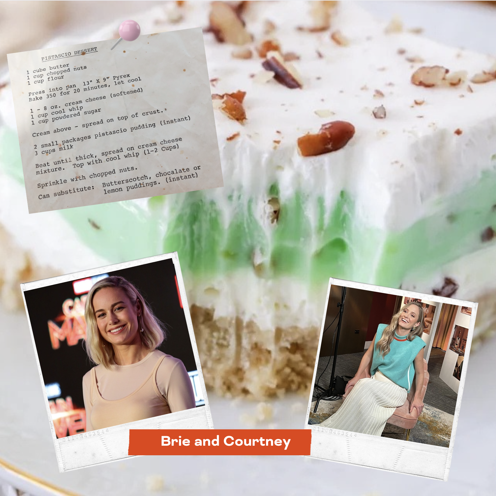 Brie Larson’s Grandma’s Pistachio Pie