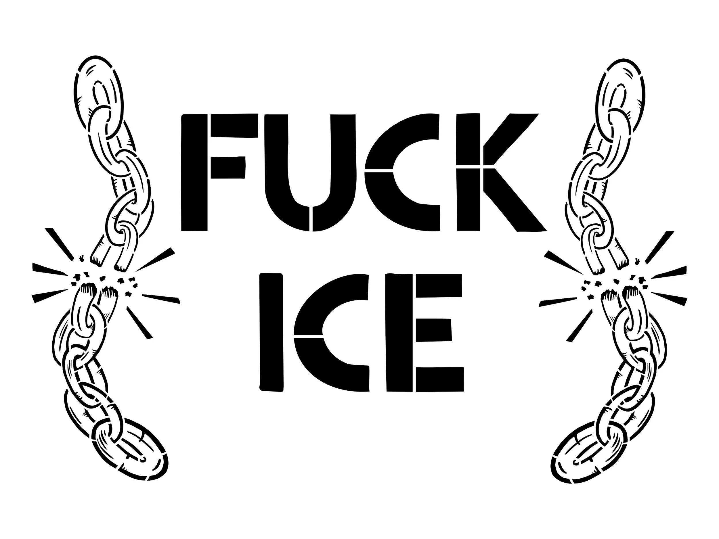 F*CK Ice Stencil Chains (preorder)