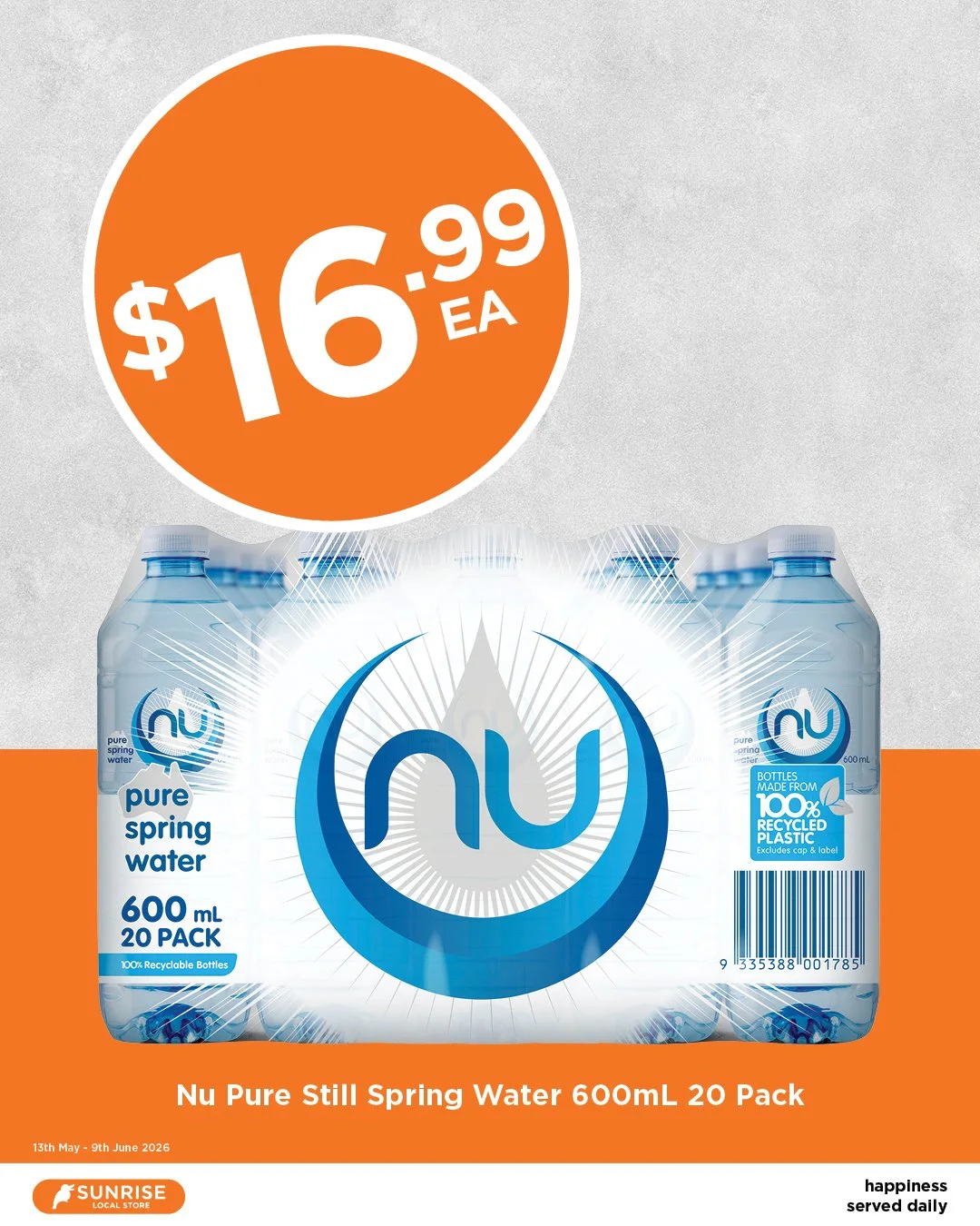 P6_1st_Social Media_1080x1350_Nu Pure Still Spring Water 600mL 20 Pack.jpg