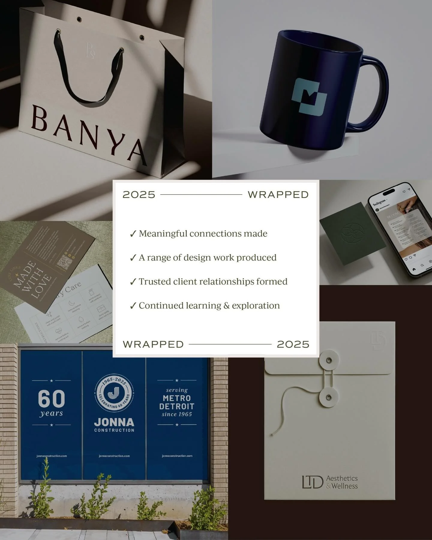 Grateful for the people and projects this past year 🤍2025 Wrapped: Design Edition

Meaningful Connections Made✨ So grateful for new connections and deeper relationships with inspiring founders, creators, and longtime collaborators. From virtual coff