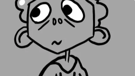 Cartoon image of a person looking to the side with a thoughtful or concerned expression.