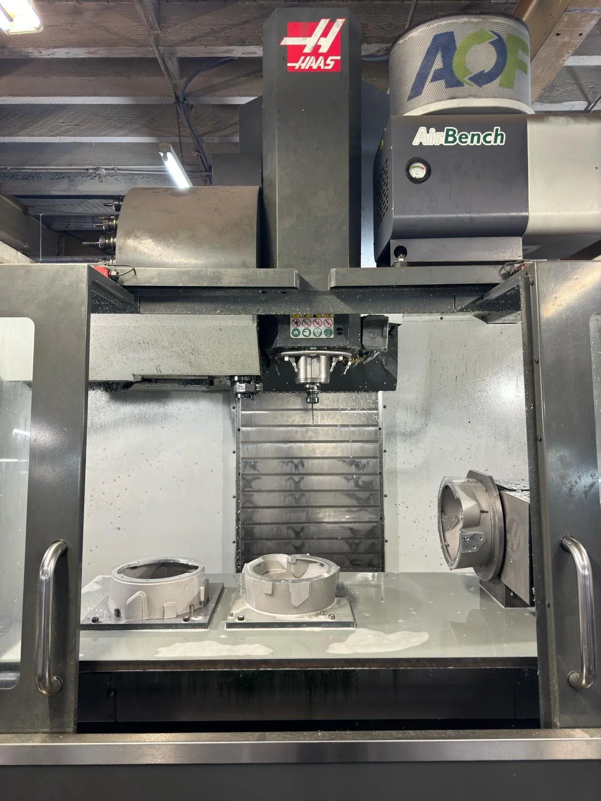 View of a CNC machine.
