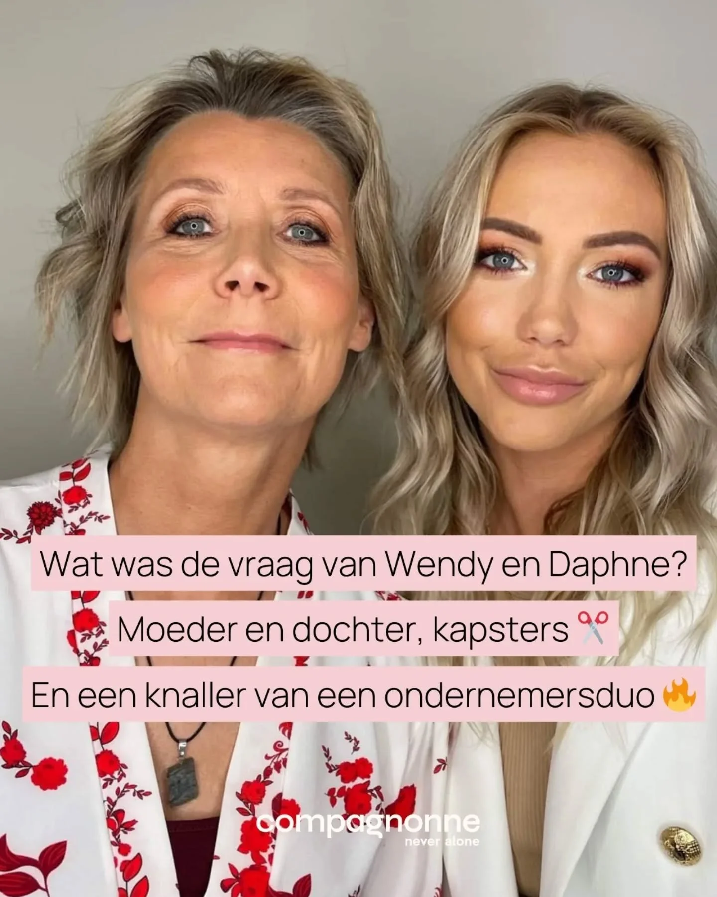 Wendy vroeg ons: &ldquo;Hoe moet het nu verder?&rdquo; 😱

Wendy en Daphne stampten een kapperszaak uit de grond gestampt, moeder en dochter &ndash; een topteam. 

Maar tegelijk begon het zwaar te wegen. Valt dit tempo wel vol te houden? En wat met a