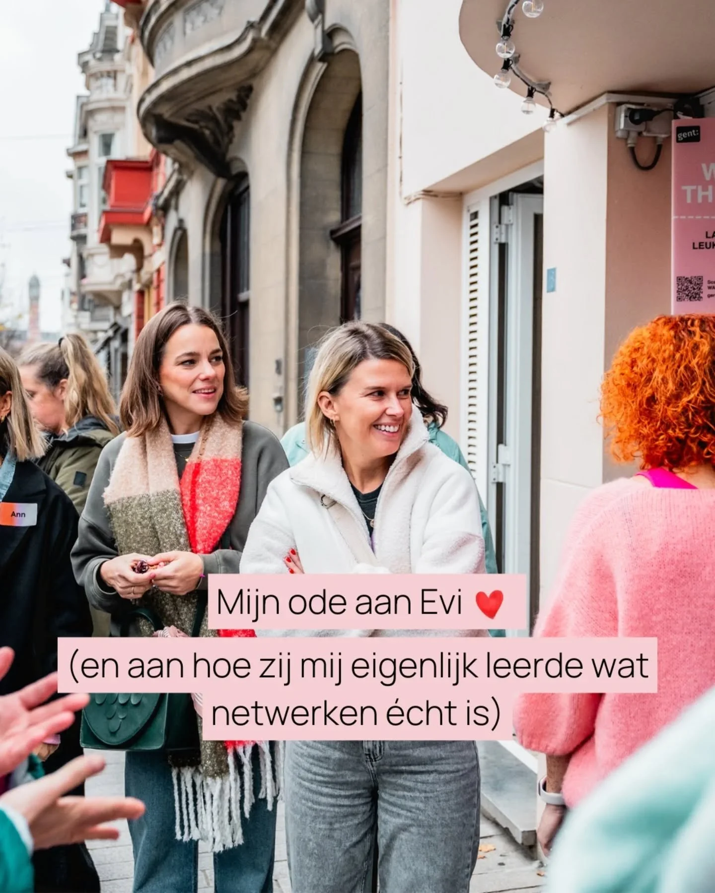 Ode aan Evi 🔥❤️

Voor Evi haatte ik netwerken.
Ik voelde de meerwaarde niet.

👉 Intussen - drie jaar later - noemen mensen mijn netwerk &lsquo;goud waard&rsquo;.
👉 Word ik luidop benijd om dat netwerk.
👉 Heb ik dagelijks contact met ondernemers w