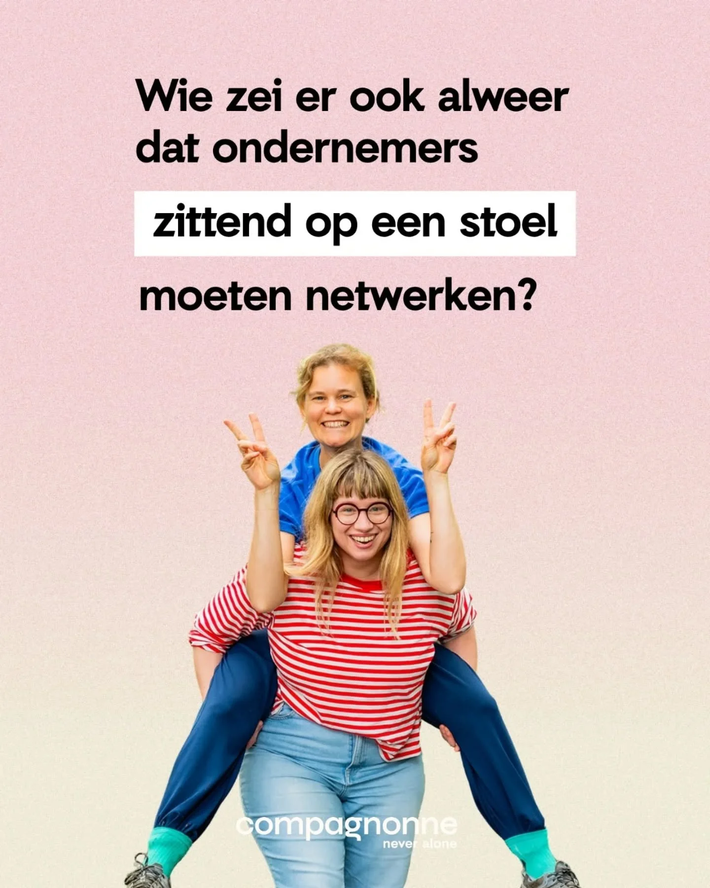 Wie heeft ooit beslist dat netwerken saai moest zijn? 😴

Bij Compagnonne geloven we niet in stijve netwerkevents of smalltalk die nergens toe leidt.

🔥We geloven in warmte, verbinding en samen groeien.
🔥Een netwerk waar ondernemen weer leuk mag zi