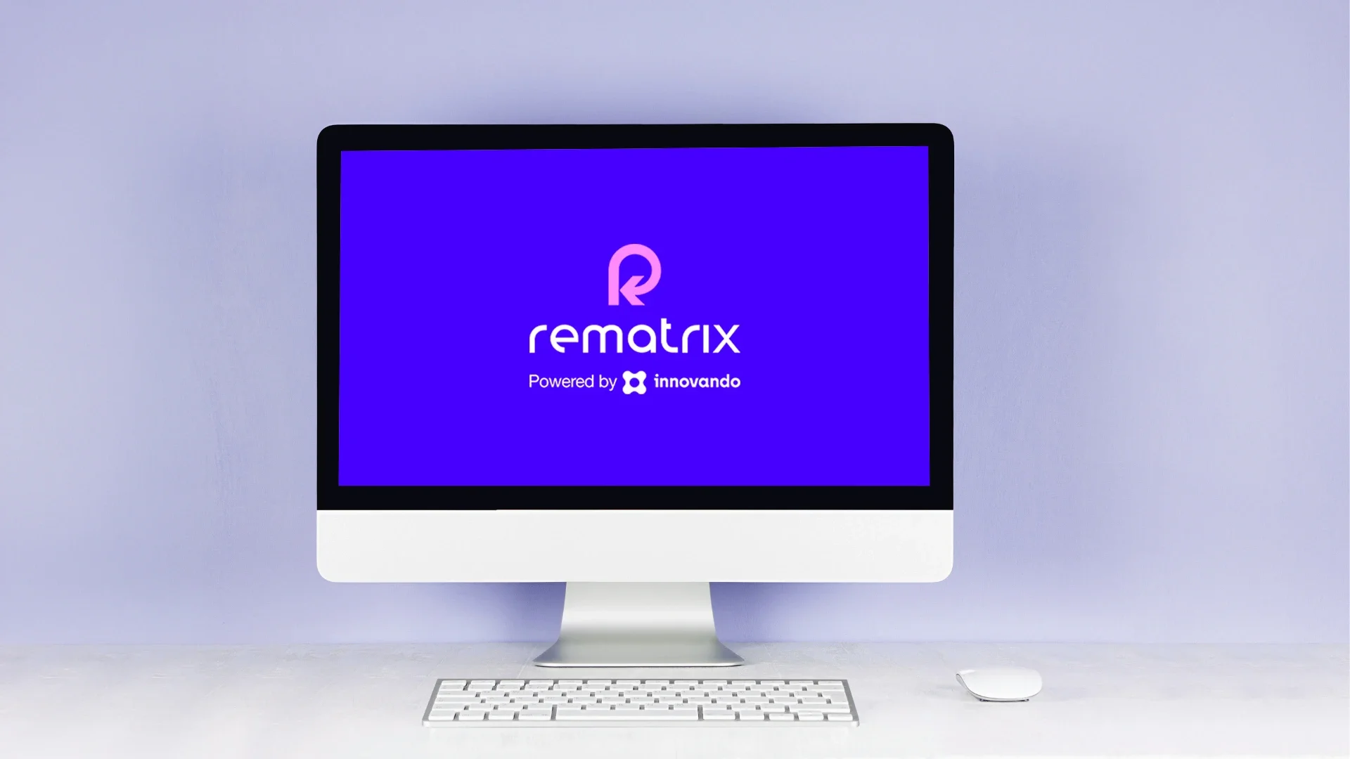 Monitor di un computer con il logo di Rematrix