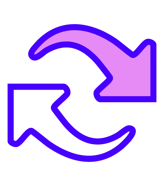 Icona di due frecce circolari che indicano il refresh o il riavvio.