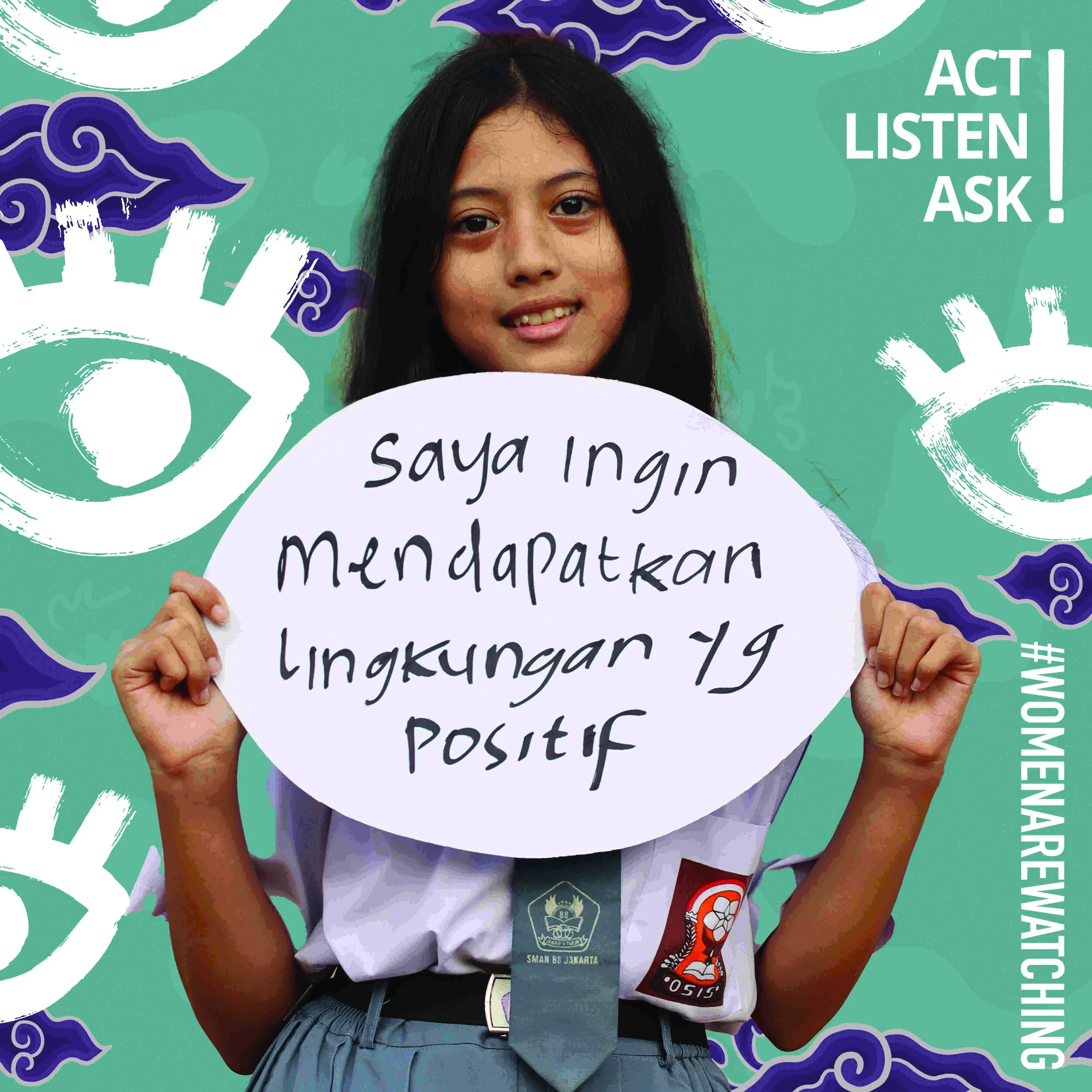 Students from public high school SM88, Jakarta