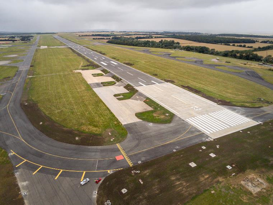 Resurfaced RAF Wittering runway & taxiway