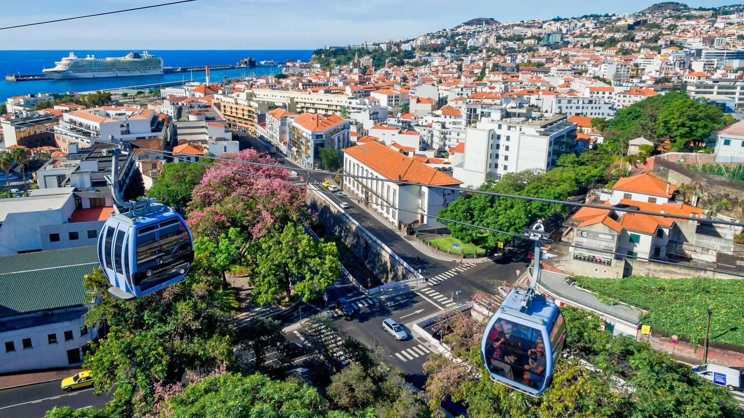 Funchal bay and the south coast of Madeira