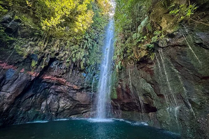 The natural pool fed by springs at the end of the 25 Fontes trail