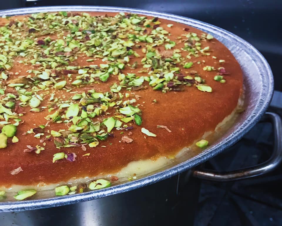 Kunafa or Knafeh at al nejmah sweets