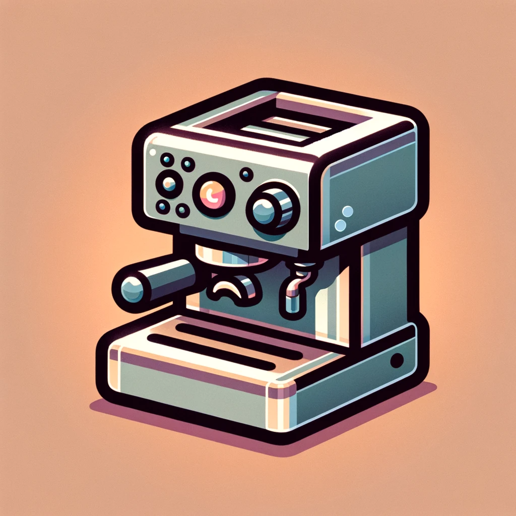 DALL·E 2023-12-27 15.44.23 - A 2D icon of an espresso machine in a retro cartoon style. The icon should feature a classic espresso machine design, typically characterized by a stu.png