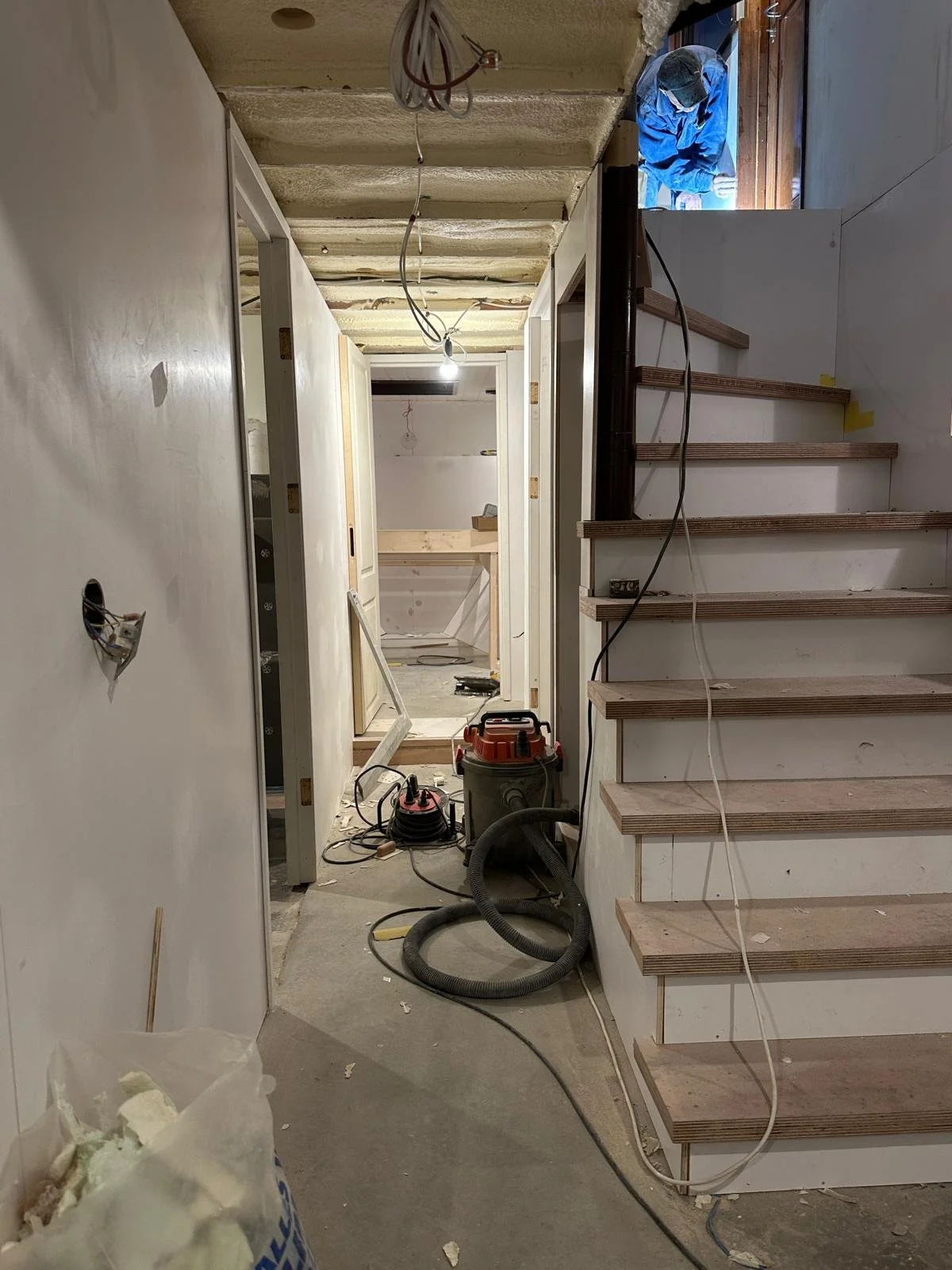 Amsterdam Houseboat - during renovation hallway.jpeg