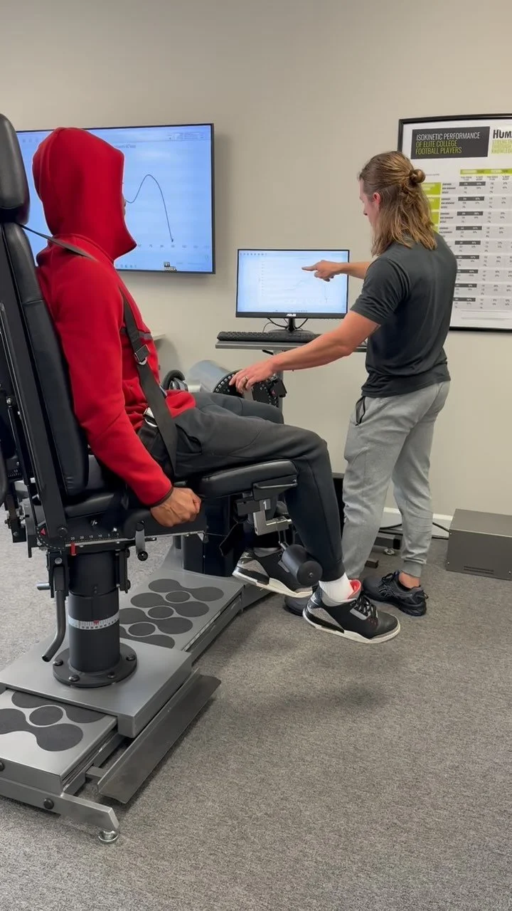 In the lab with @adam5thegoat and @hpelite1 measuring strength and power to optimize recovery and performance!