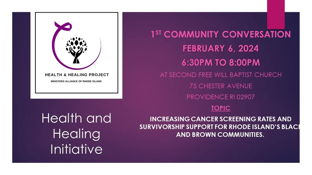 Health and Healing Initiative — Ministers Alliance of Rhode Island