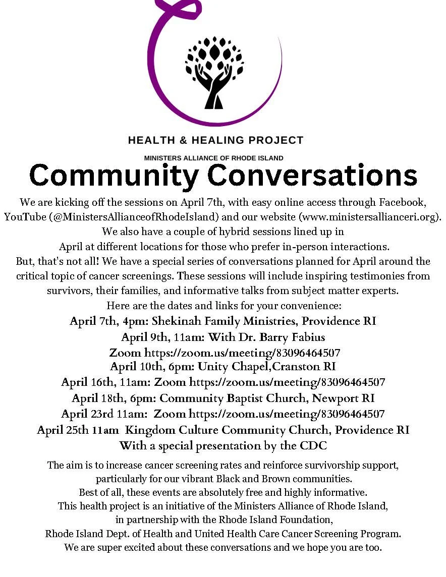 Health and Healing Initiative — Ministers Alliance of Rhode Island