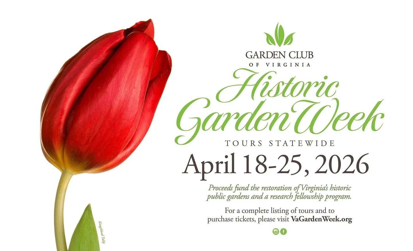 It&rsquo;s never too early to mark your calendar for the next Historic Garden Week in Virginia - April 18-25, 2026! Our tour will be on Saturday, April 18 in Historic Hanover Courthouse. 

#historicgardenweekinvirginia #historicgardenweek #hanovercou