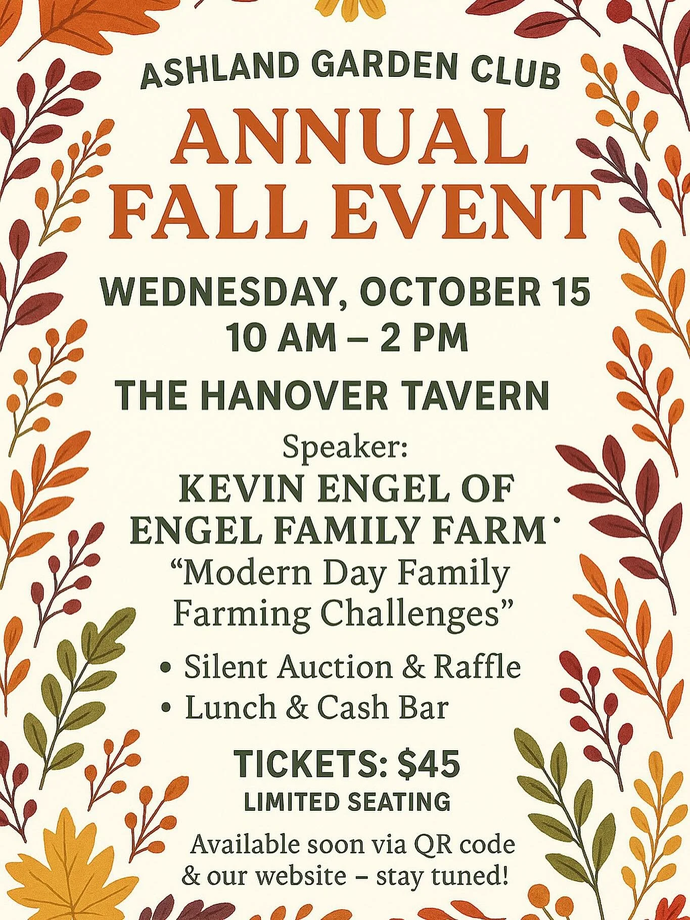 🌿✨ You&rsquo;re invited! ✨🌿

🌸✨ At Ashland Garden Club, we&rsquo;re always working towards Historic Garden Week &mdash; but while we wait, we&rsquo;re excited to invite you to this special event!

Join us for the Ashland Garden Club&rsquo;s Annual