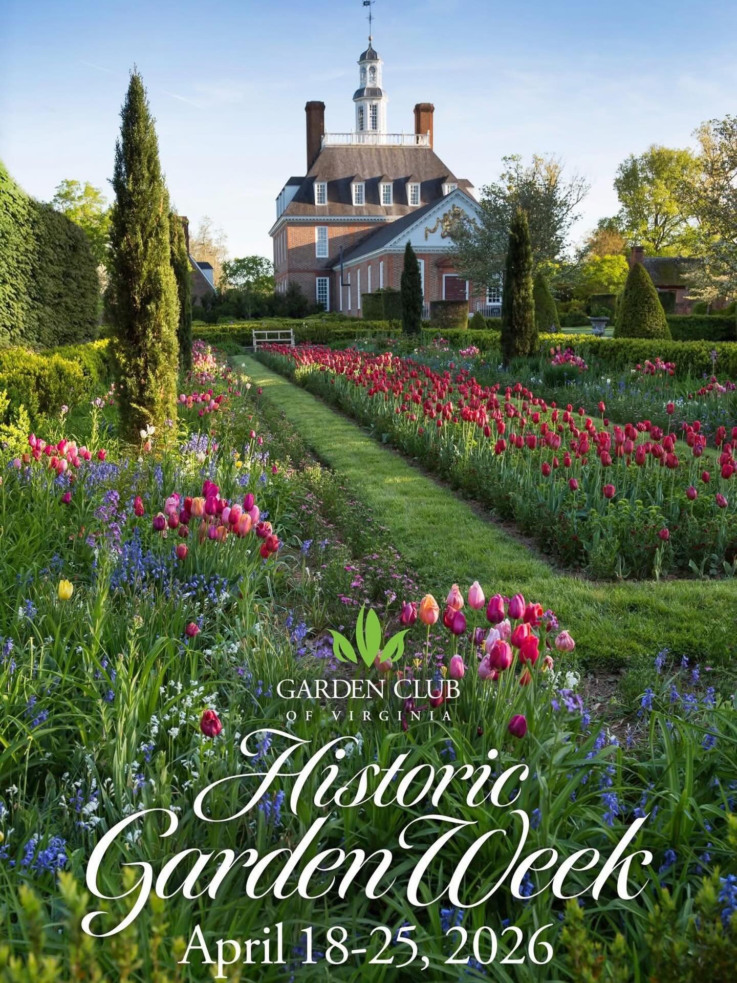 Whether you have one day or the whole week, join us for Historic Garden Week, April 18&ndash;25&mdash;the nation&rsquo;s only statewide house and garden tour. 🌷
The free HGW Guidebook will be available mid-February at Virginia retailers and online w