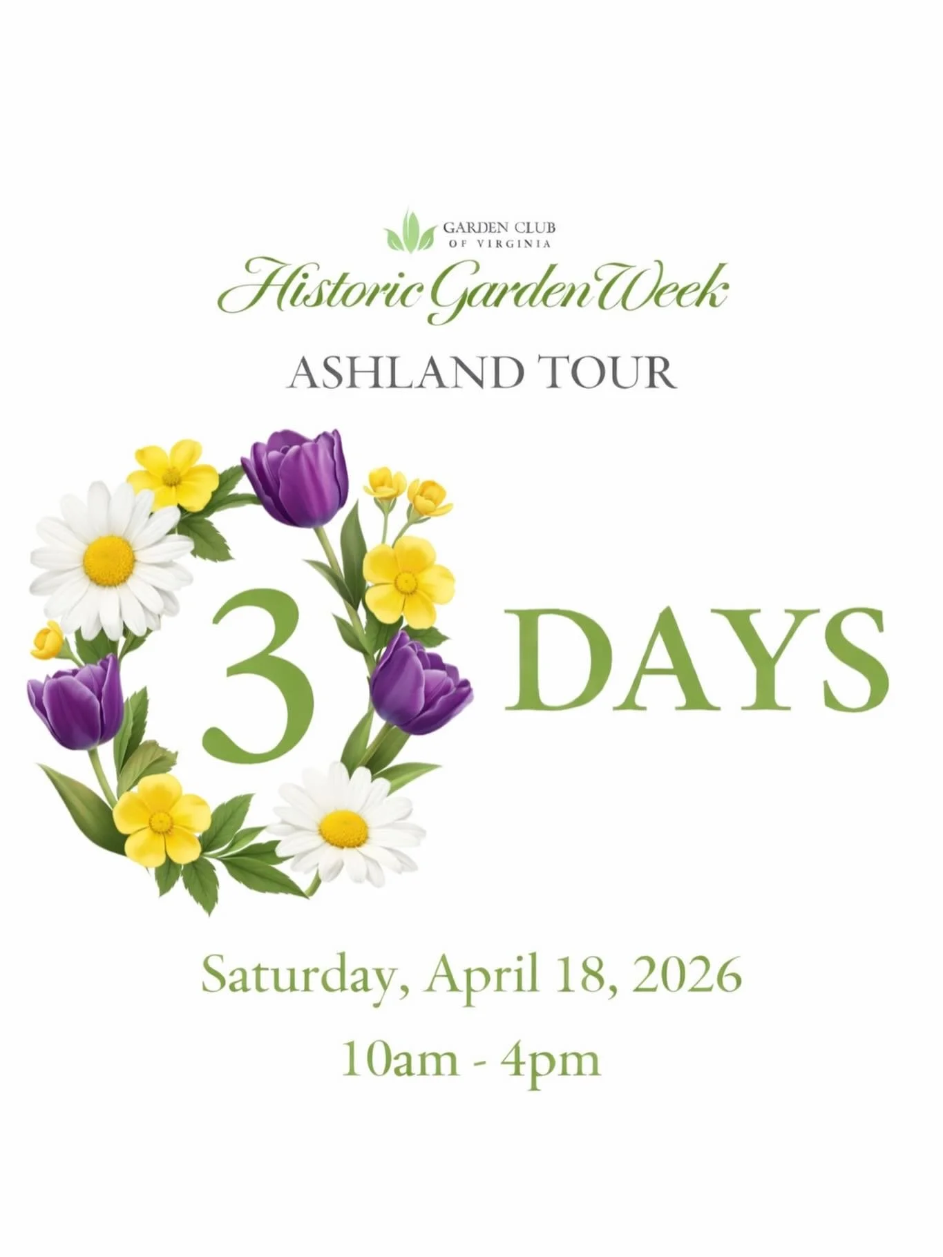 🌸 3 DAYS 🌸
Ashland is almost ready to bloom!
April 18 | 10am&ndash;4pm
Don&rsquo;t miss it 🌼🪻✨🌼🪻✨
