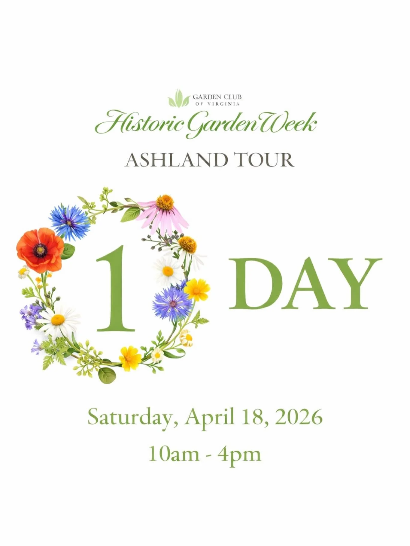 🌸✨ Just 1 DAY to go! ✨🌸

Historic Garden Week is almost here and we can&rsquo;t wait to welcome you to the beautiful Ashland Tour! 🌿🏡 Stroll through stunning homes and gardens, gather inspiration, and enjoy a perfect spring day in the Center of t