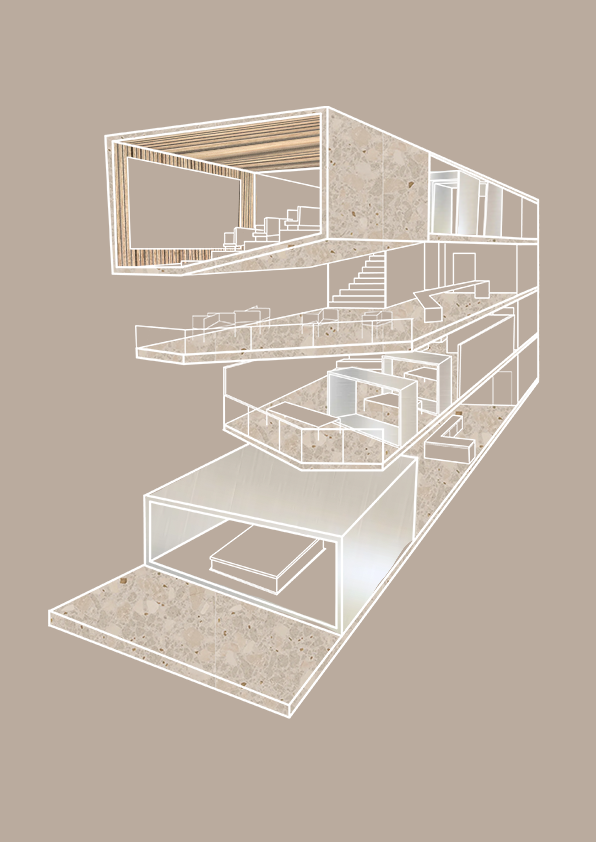 Material Exploration - Axonometric 
(Illustrator & AutoCAD)
