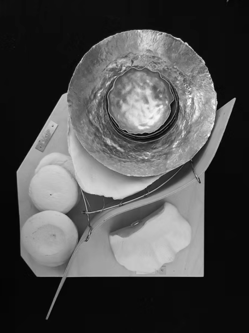 Hammered Aluminium, Hand Crafted Ply Wood & Clay (1:1)