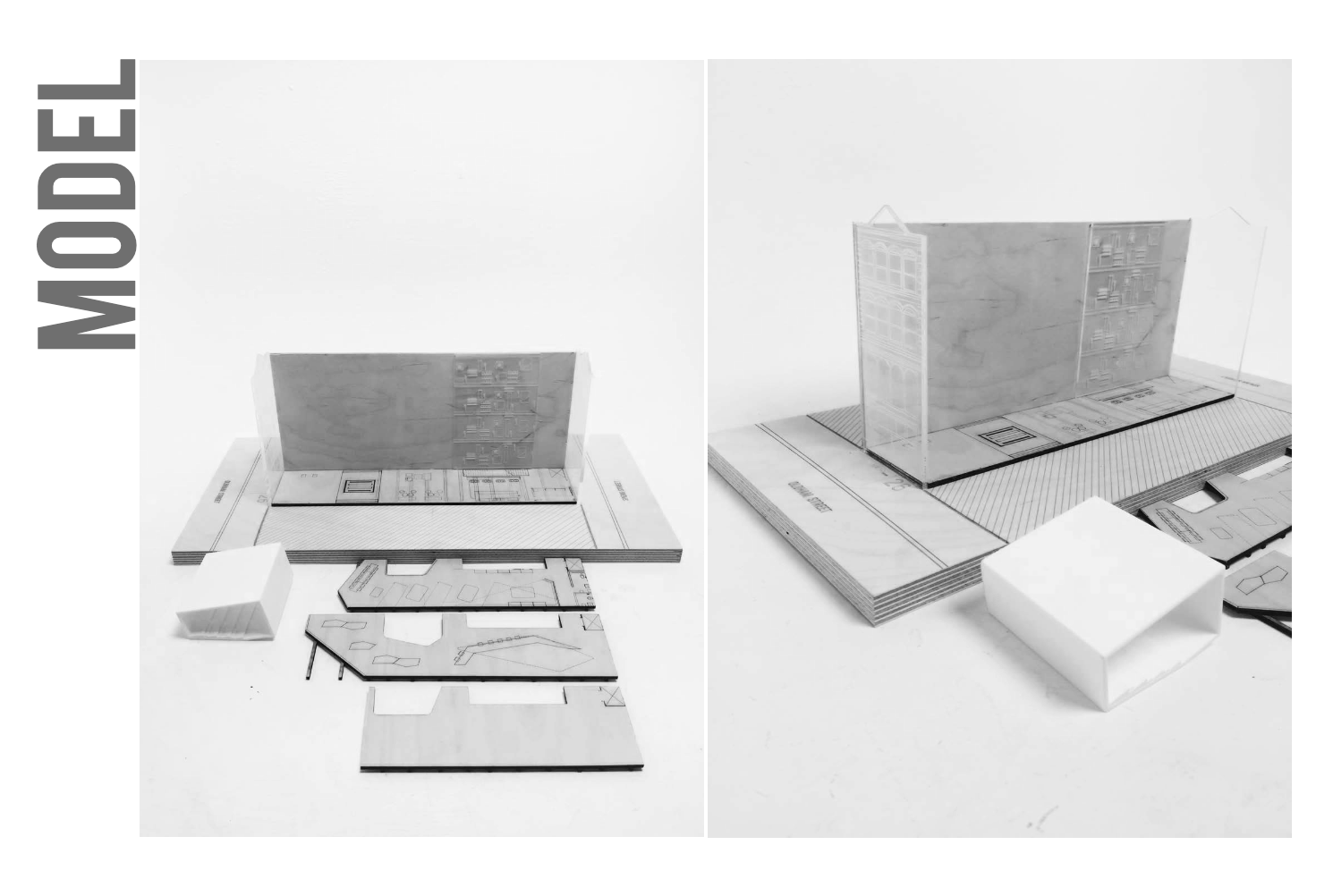 Laser Cut Ply Wood, Laser Cut Acrylic & 3D Printing. 1:100 Scale Model 