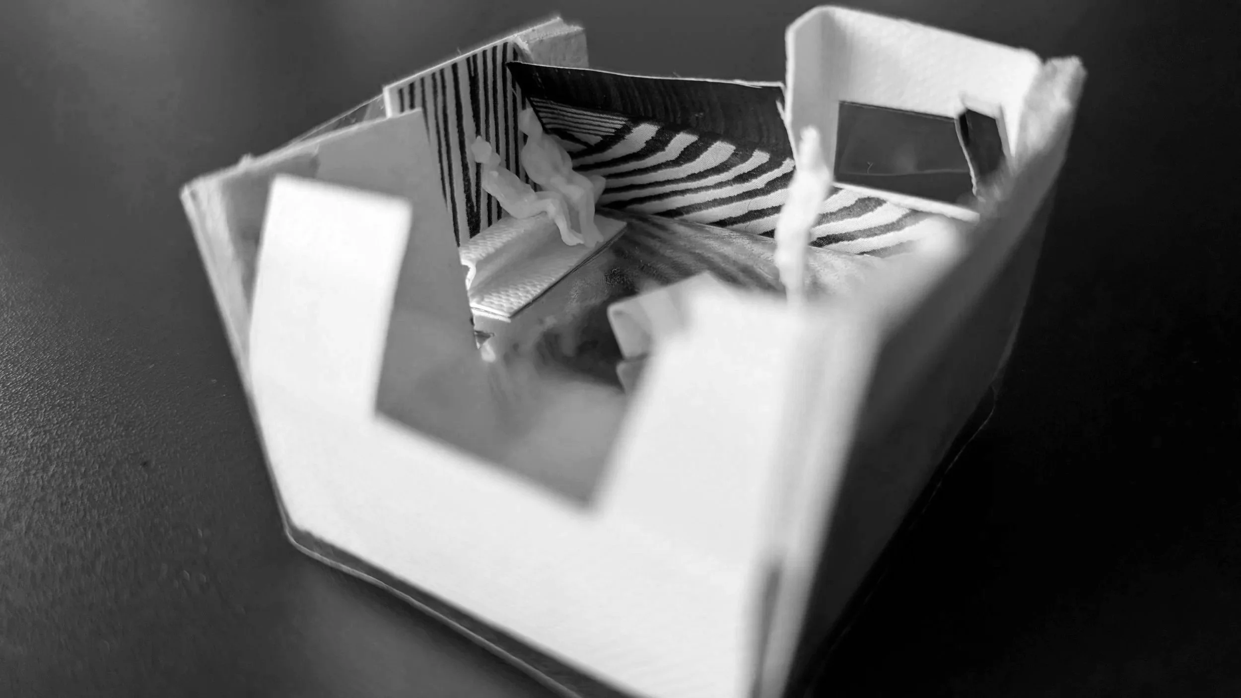 1:100 Scale Model Room 
Card & Balsa Wood 