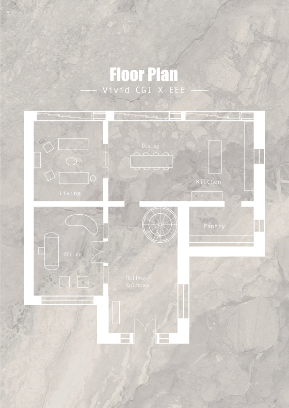 Luxury Home X Vivid CGI - Floor Plan 
(Illustrator) 