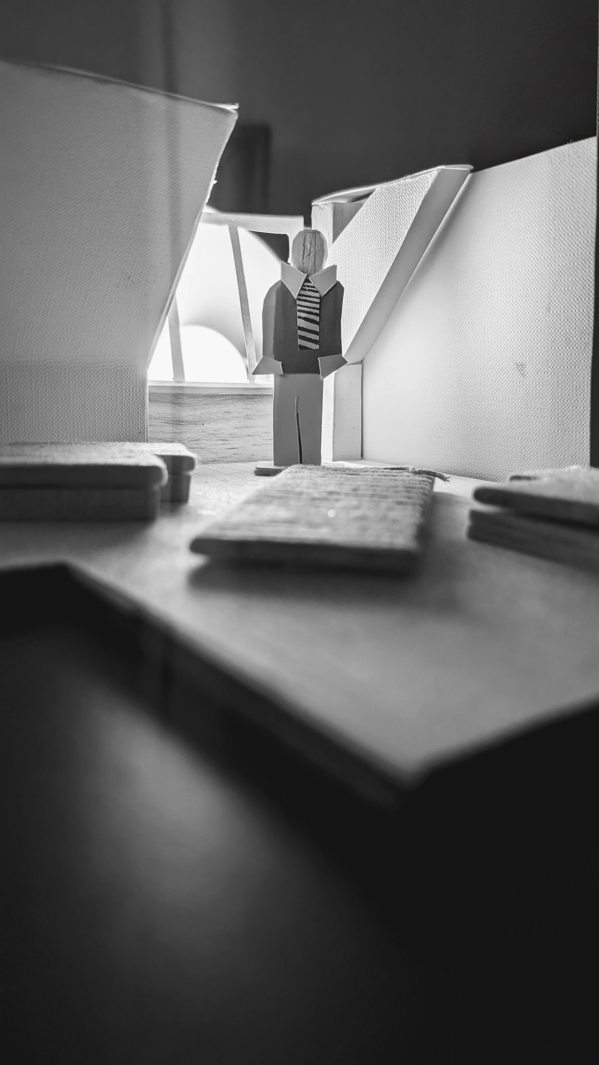 1:25 Scale Model Room 
Card & Balsa Wood 