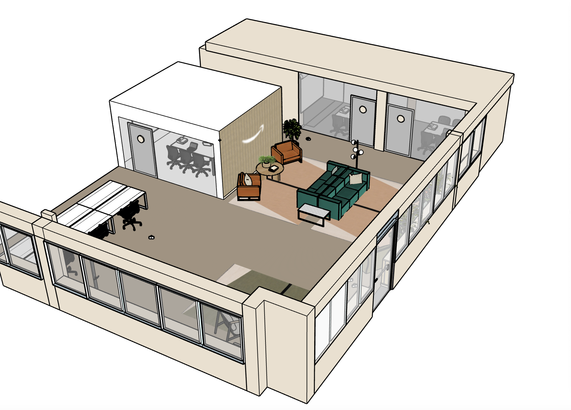 Office Design Visual 
(Sketchup) 