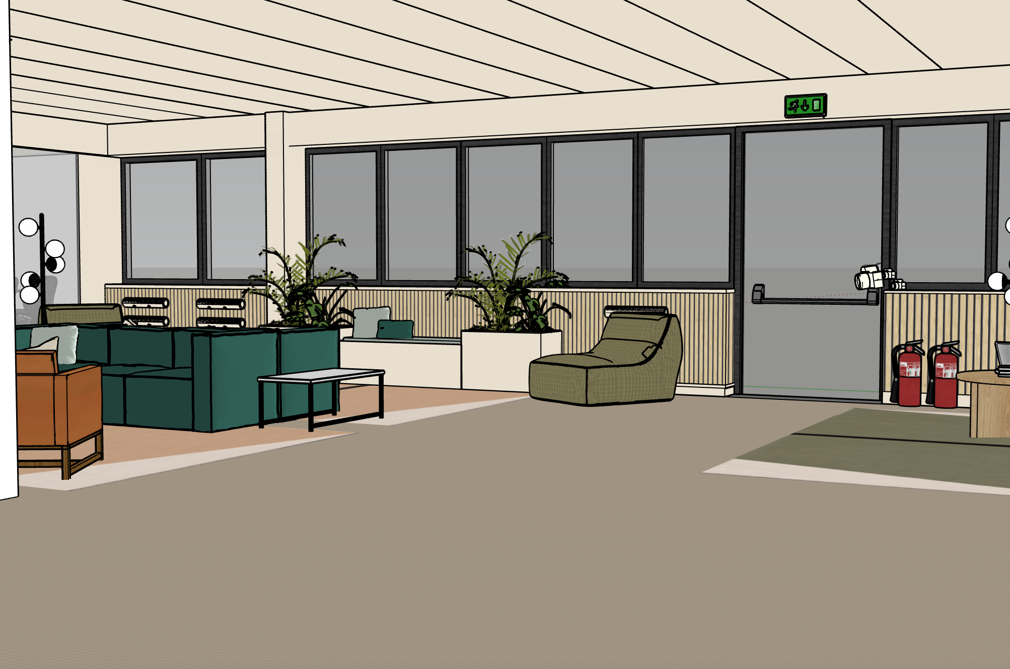 Office Design Visual 
(Sketchup) 