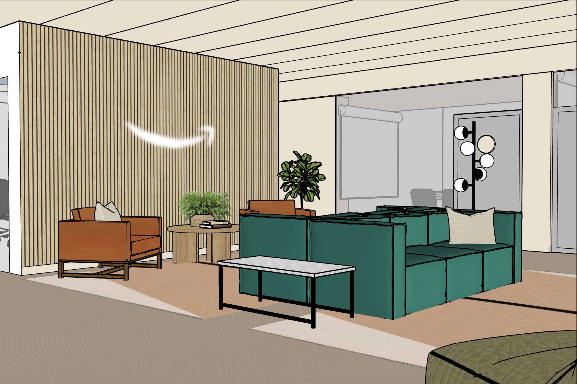 Office Design Visual 
(Sketchup) 