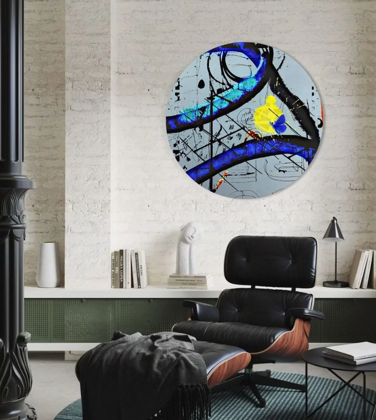 “More than a mirror a piece of Art” 
@libraartanddesign 
This mirror isn’t about a perfect image of yourself. It’s about connection.
Your reflection becomes part of the artwork, merging with the drawing to create a new story.