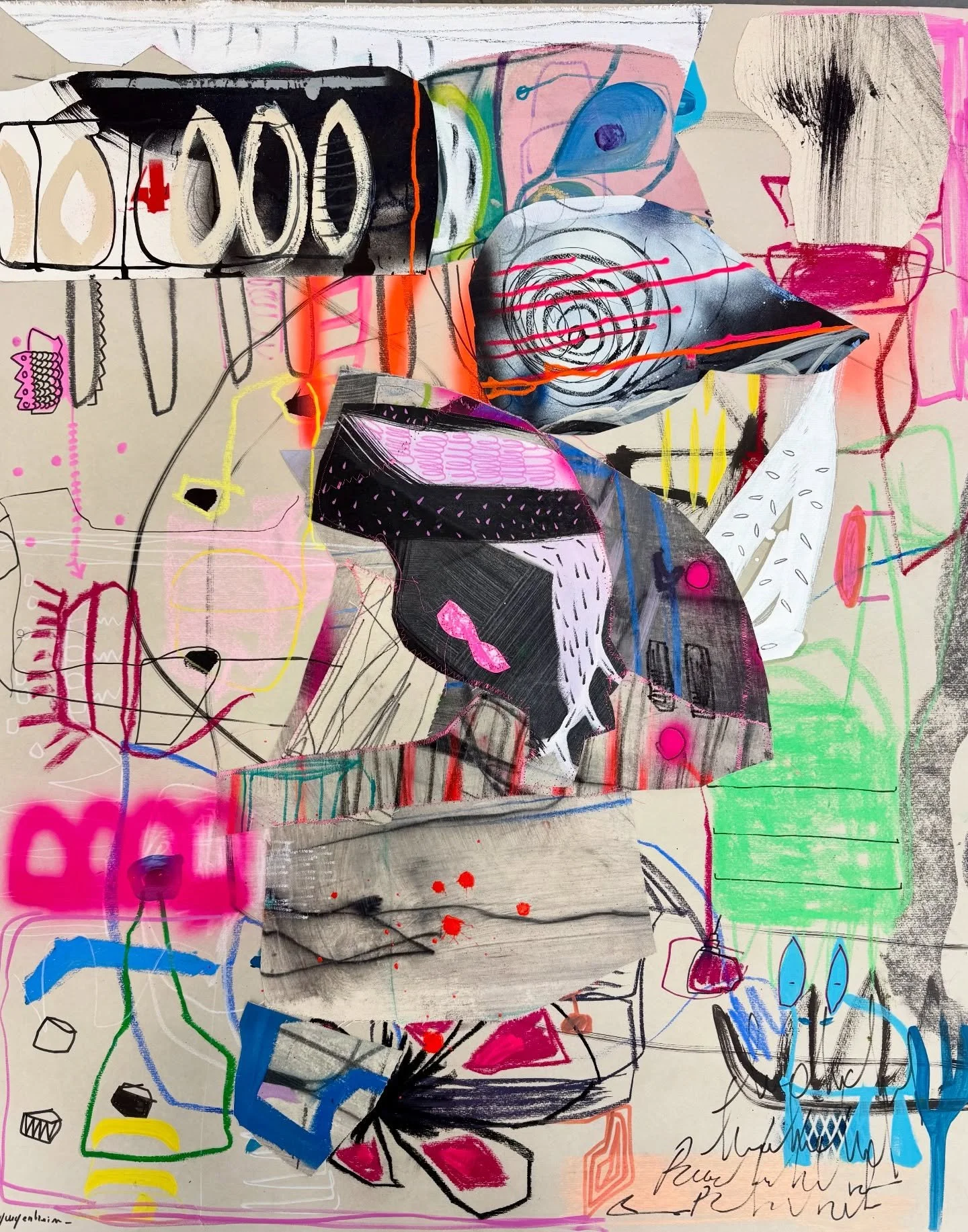 🥶Some colors to warm you up. Cold days call for color. 🎨💕☀️
*34 &times; 41
Mixed Media on paper.
Unframed

#artoftheday #dailyart #artlovers #artcurator #abstractart