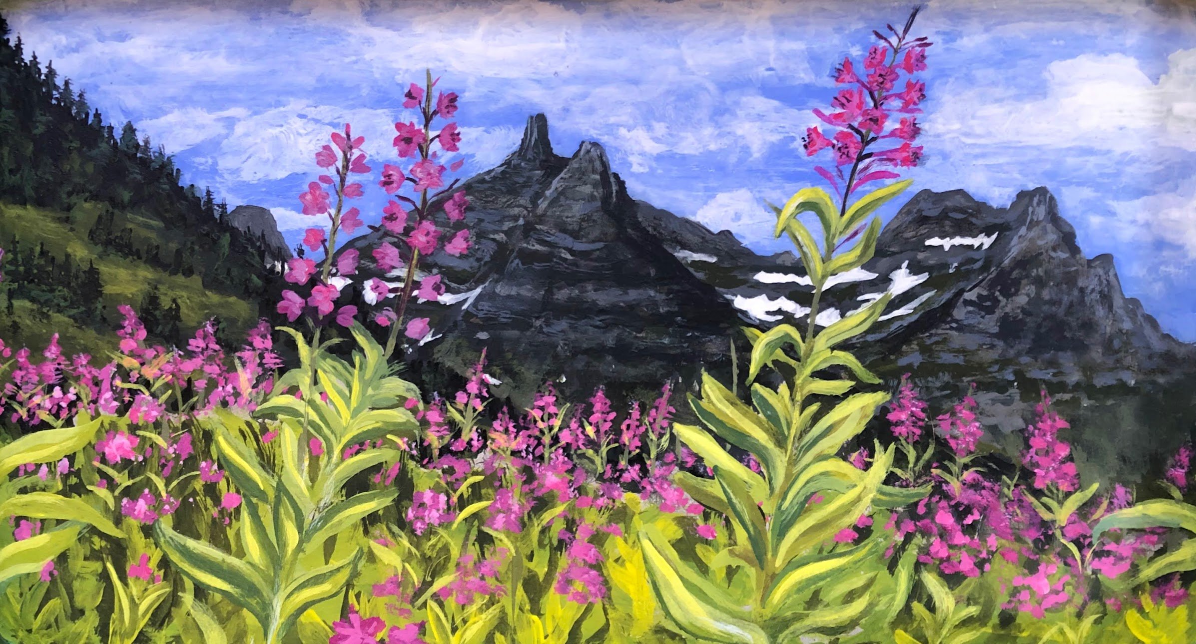 Montana Wildflowers Chart Art Print by Hannah Jakob