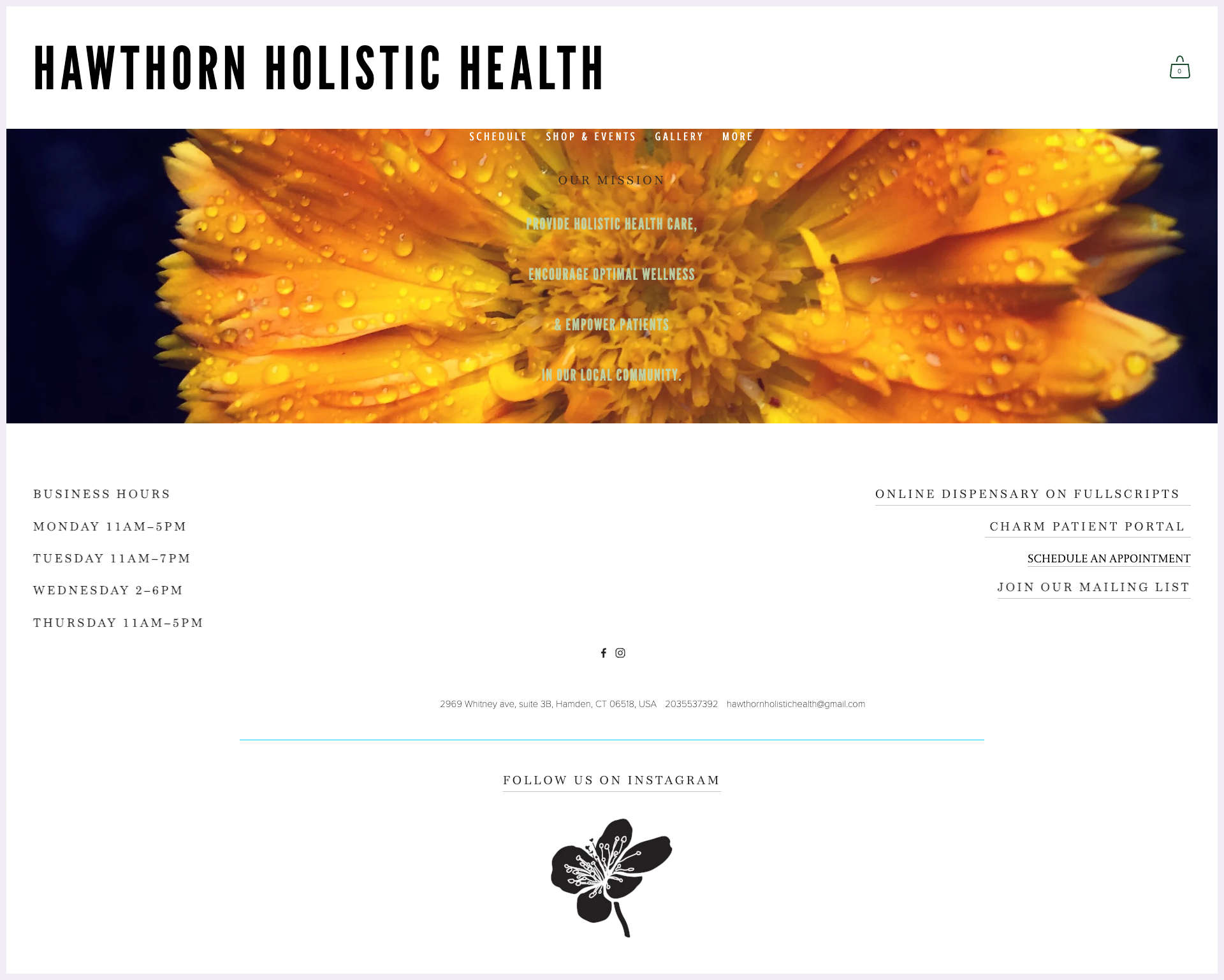 Hard to read layout with green text over a busy background image, combined with inconsistent text colors. The low-resolution image and repeated mission statement across pages further reduce clarity and originality.