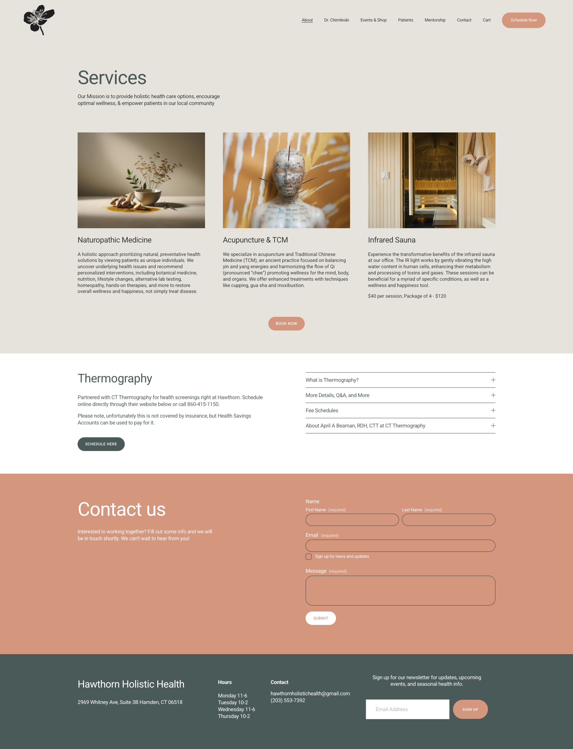 Services page is unified and well-organized, replacing the scattered layout of the old site, with multiple clear and effective calls to action.