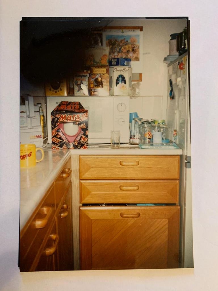Old photo taken in a kitchen