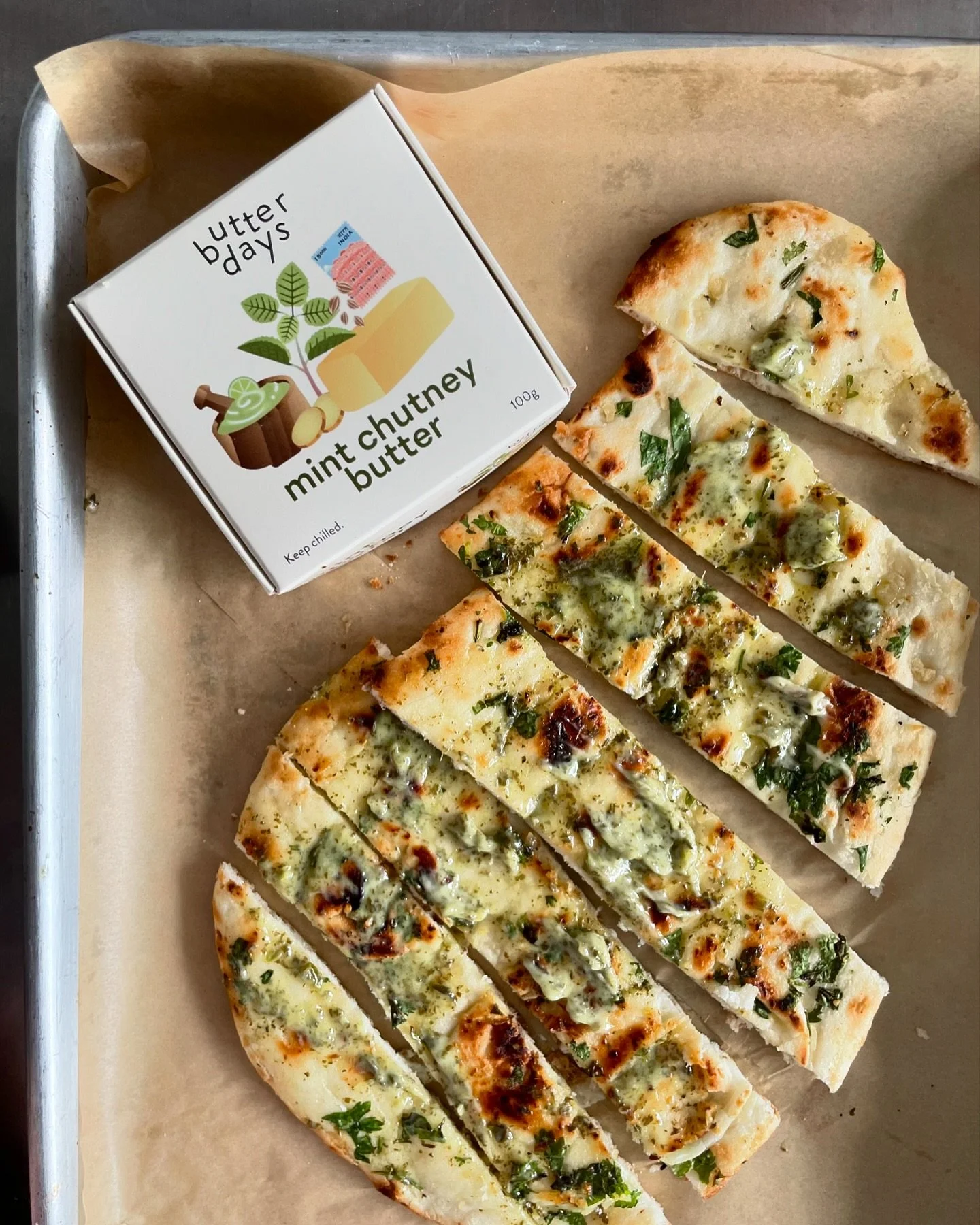 Fresh, zesty and bursting with herbaceous allure, our Mint Chutney Butter 🧈 blends velvety butter with fresh mint leaves 🌿, tangy lime 🍋&zwj;🟩, aromatic cumin, warming ginger 🫚and a kick of green chili heat 🫑! Inspired by the rich tradition of 